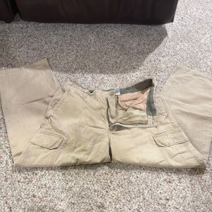 Old Navy Tan Cargo Pants Cotton Twill